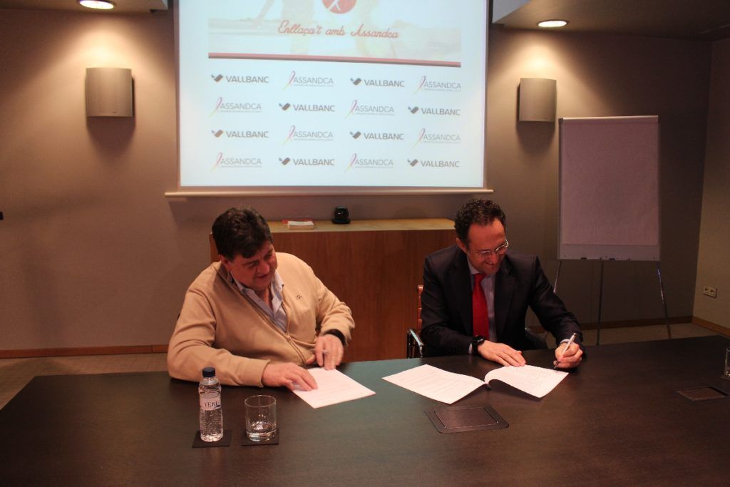 Acord col·laboració 2018 Vall Banc ASSANDCA Andorra