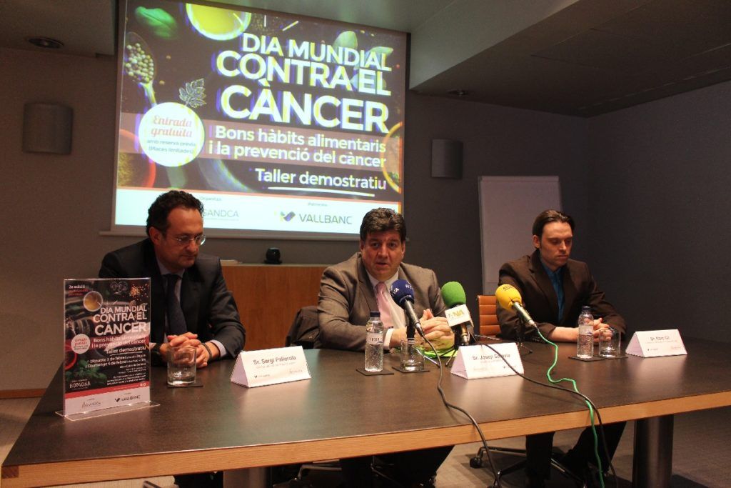 Roda de premsa activitats Dia Mundial Contra el Càncer 2018 Vall Banc ASSANDCA