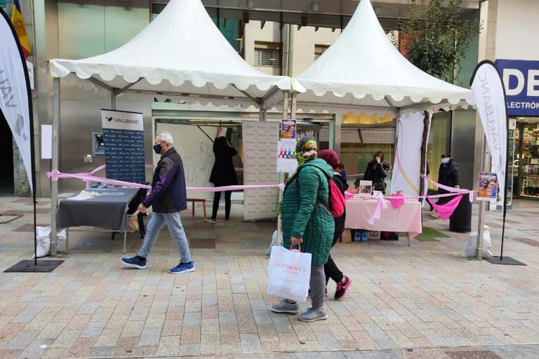 Parada del Pop Art Contra el Càncer 2020 Parada d'Assandca a l'avinguda Carlemany